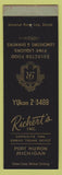 Matchbook Cover - Richert's Inc Port Huron MI restaurant SAMPLE'