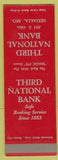 Matchbook Cover - Third National Bank Sedalia MO SAMPLE