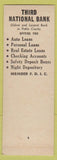 Matchbook Cover - Third National Bank Sedalia MO SAMPLE