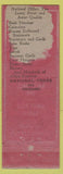 Matchbook Cover - JC Browner National Press Matchbooks Mifflin PA