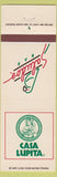 Matchbook Cover - Casa Lupita Saludos Bar girlie chain parrot