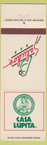 Matchbook Cover - Casa Lupita Saludos Bar girlie chain parrot
