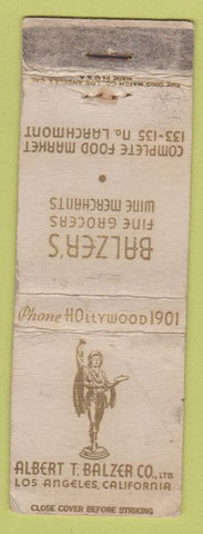 Matchbook Cover - Albert Balzer Co Los Angeles CA girlie POOR