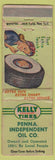 Matchbook Cover - Kelly Tires PA Oil Co girlie POOR