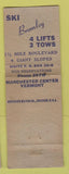 Matchbook Cover - Ski Bromley Manchester VT girlie skiing