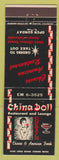 Matchbook Cover - China Doll Restaurant Aurora CO Chinese girlie