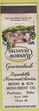 Matchbook Cover - Rainbow Granites Monuments Headstones Fairbury NE Low Phone #