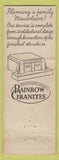 Matchbook Cover - Rainbow Granites Monuments Headstones Fairbury NE Low Phone #