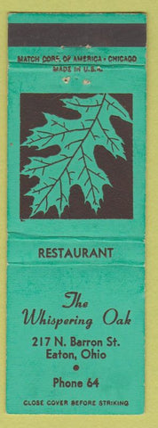 Matchbook Cover - Whispering Oak Eaton OH Low Phone #