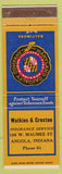 Matchbook Cover - Maryland Insurance Watkins Croxton Angola IN Low Phone #
