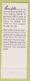 Matchbook Cover - Peoples State Insurance Warren MN Low Phone #