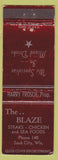 Matchbook Cover - The Blaze Restaurant Sauk City WI