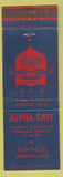 Matchbook Cover - Alpha Cafe Marshall MO Low Phone #