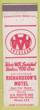 Matchbook Cover - Richardson's Motel Bridgton ME Low Phone #'