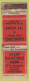 Matchbook Cover - Grand Dancing Academy Chicago? Arrow POOR