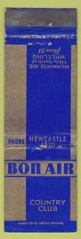 Matchbook Cover - Bon Air Country Club Wheeling IL Low Phone #
