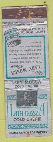 Matchbook Cover - Lady Mosca Skin Cream girlie 1938 Chicago ARROW WEAR