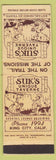 Matchbook Cover - Suk's Tavern King City CA girlie'