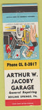 Matchbook Cover - Arthur Jacoby Garage Boiling Springs PA hillbilly