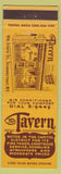 Matchbook Cover - The Tavern Schenectady NY Federal