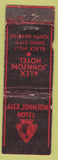 Matchbook Cover - Alex Johnson Hotel Rapid City SD FEDERAL LONG WORN