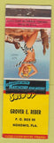 Matchbook Cover - Match Corp Grover Reber Nokomis FL pinup