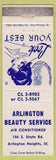 Matchbook Cover - Arlington Beauty Service Arlington Heights IL