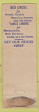 Matchbook Cover - Atlas Linen Supply Syracuse NY FEDERAL LONG WORN