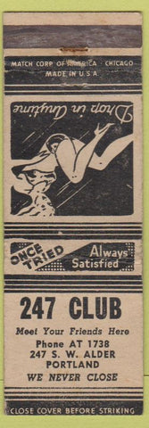 Matchbook Cover - 247 Club Portland OR? Girlie WEAR
