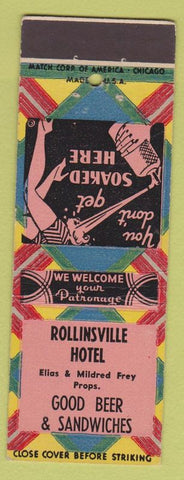 Matchbook Cover - Rollinsville Hotel CO? Colorado girlie CREASE