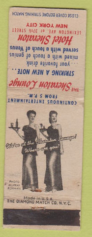 Matchbook Cover - Hotel Sheraton Lounge NYC girlie WEAR