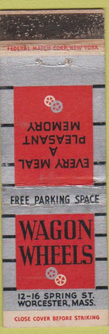 Matchbook Cover - Wagon Wheels Worcester MA Federal WEAR