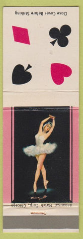 Matchbook Cover - Pinup Card Suits Ballerina  girlie