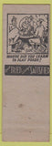Matchbook Cover - Blue Sky Garden Youngstown? OH girlie WWII military cartoon