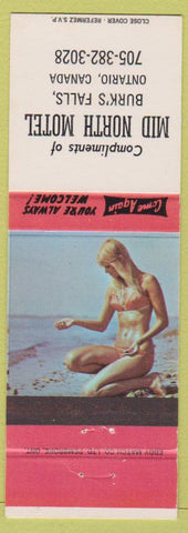 Matchbook Cover - Mid North Motel Burk's Falls ON pinup'