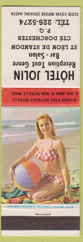 Matchbook Cover - Hotel Jolin Cte Dorchester PQ QC pinup