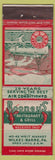 Matchbook Cover - Rooney's Restaurant Wilkes Barre PA lobster Federal'
