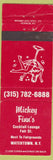 Matchbook Cover - Mickey Finn's Bar Watertown NY girlie'