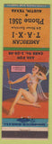 Matchbook Cover - American Taxi Cab Austin TX pinup