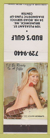 Matchbook Cover - Bud's Gulf oil gas Brunswick ME pinu'
