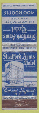 Matchbook Cover - Strafford Arms Hotel NYC FEDERAL LONG
