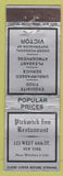 Matchbook Cover - Pickwick Inn Restaurant FEDERAL LONG NYC
