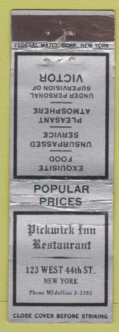 Matchbook Cover - Pickwick Inn Restaurant FEDERAL LONG NYC