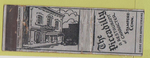 Matchbook Cover - The Piccadilly Restaurant Stamford CT FEDERAL LONG POOR