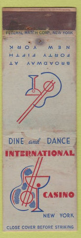 Matchbook Cover - International Casino NYC FEDERAL LONG WEAR