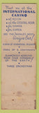 Matchbook Cover - International Casino NYC FEDERAL LONG WEAR