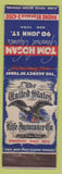 Matchbook Cover - US Insurance Co Tom Hogan NYC FEDERAL LONG