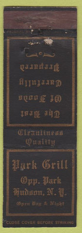Matchbook Cover - Park Grill Hudson NY FEDERAL LONG WEAR