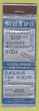 Matchbook Cover - Daeris Tea Room Dover NH FEDERAL LONG WORN