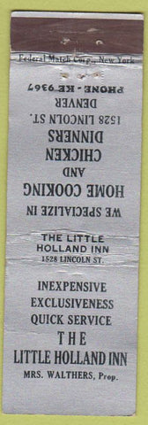 Matchbook Cover - Little Holland Inn Denver CO FEDERAL LONG
